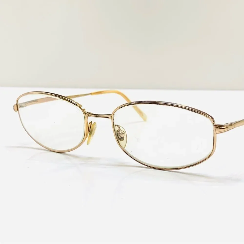 Sferoflex Eyeglasses Frames 53-17-130 Made In Italy Gold Women's Full Rim Flex